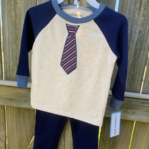 2 Pieces Set Cutie Pie Infant Boys Child Shirt - Picture 3 of 8